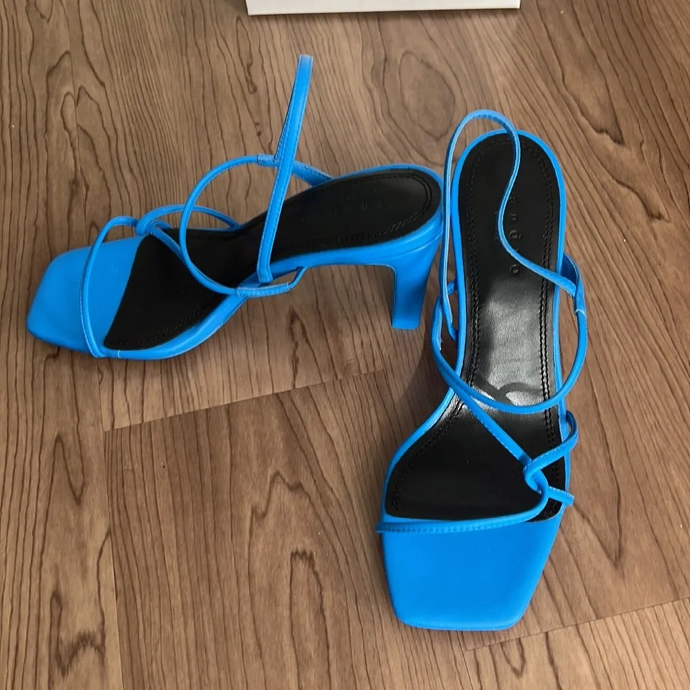 New Sandro Paris blue sandals - Picture 3 of 8